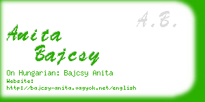 anita bajcsy business card